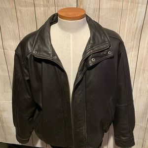 VTG Brown Leather Members Only Jacket- 1980's XL
